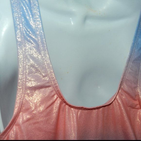 Ashley Stuart Women's Plus 2XL Shiny One Piece Swimsuit Purple/Pink🆕Fast💨⚡🚚 - Picture 6 of 12